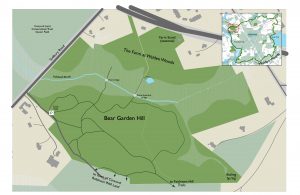 map of Bear Garden Hill in Walden Woods